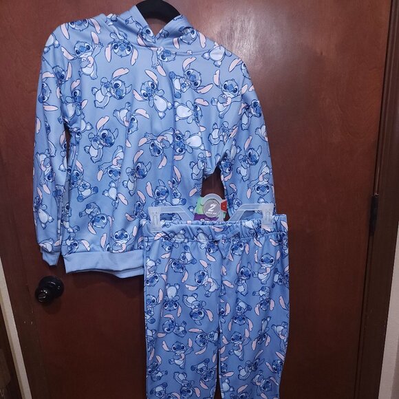 Disney Lilo & Stitch Girls' Set - Stitch Hoodie and Joggers 2 Set Size 14 Large - Picture 1 of 14